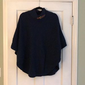 NWOT blue sweater cape